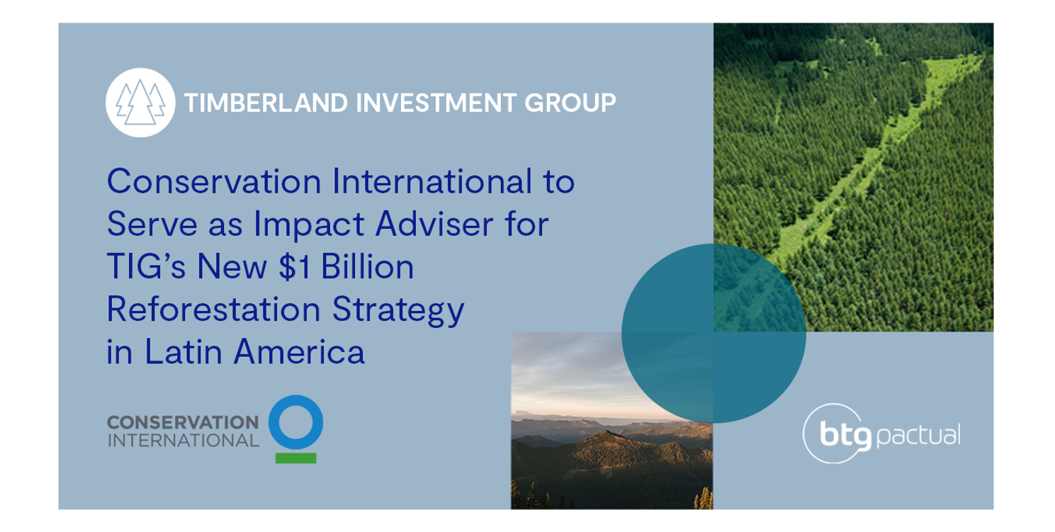 Conservation International to Serve As Impact Adviser for TIG’S New $1 Billion Reforestation Strategy In Latin America